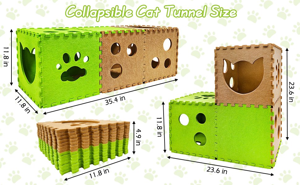 Cat Play Tunnel Cat Tunnel Tube Cat Tunnels Cat Cave Felt Cat Tube Play Toy