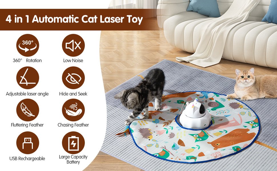 4 in 1 Cat Laser Toy Automatic