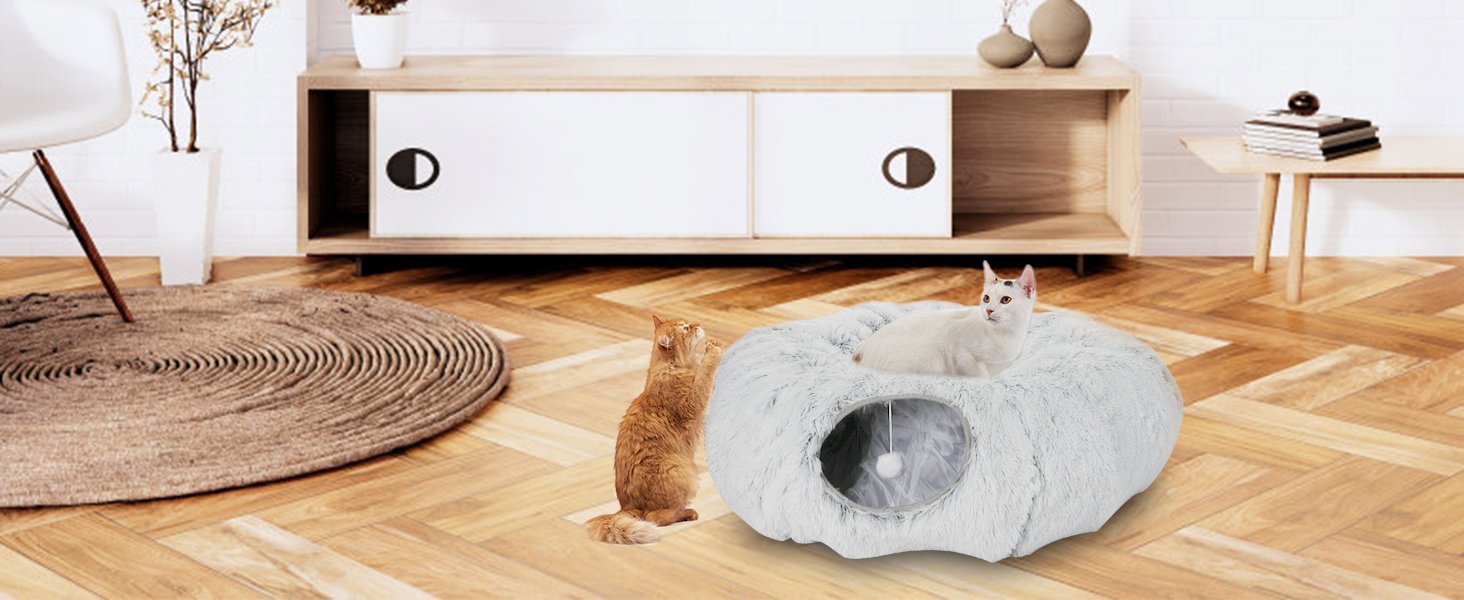 Fluffy Cat Cave Tube