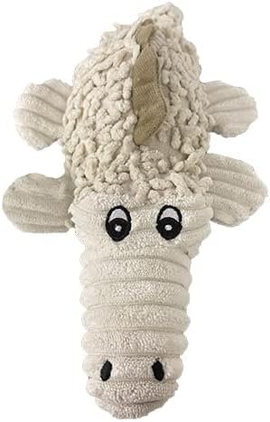 41FC4fiDWSL._AC Durable Natural Nubby Plush Dog Toys with Squeaker and Crinkle Paper in Multi-Size (Natural Octopus - L, 18 Inch), All Breed Sizes