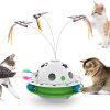 3 in 1 Smart Cat Toys, Interactive Cat Roly Poly Toy, Electric Indoor Kitten Toys, Fluttering Butterfly,Random Whack-A-Mole Mice, 1 Pcs Catnip Balls,Auto On/Off (Blue)