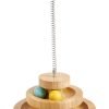 Cat Toy Roller, 3-Level Turntable Ball Tower with 8 Colorful Balls & 1 Bell, Interactive Kitten Fun Mental Physical Exercise Puzzle Kitten Toys