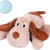 Puppy Heartbeat Toy, Dog Heartbeat Toy for Separation Anxiety Relief, Puppy Toy with Heartbeat Stuffed Animal Anxiety Calming Behavioral Aid Plush Toy for Dogs Cats Pets (White+)