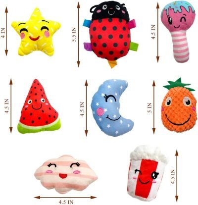 18 Pack Dog Squeaky Toys Cute Stuffed Pet Plush toys Puppy Chew Toys for Small Medium Dog Puppy Pets - Bulk Dog Squeaky Toys