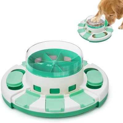 Dog Puzzle Toy 2 Levels, Slow Feeder, Dog Food Treat Feeding Toys for IQ Training, Dog Entertainment Toys for All Breeds 4.2 Inch Height