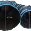 Premium 4 Way Cat Tunnel. Extra Large 12 Inch Diameter and Extra Long. A Big Collapsible Play Toy. Wide Pet Tunnel Tube for Rabbits, Kittens, Large Cats, and Dogs.