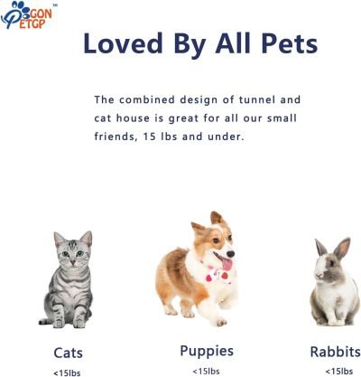 Cat Tunnel Toy and Cubes Combo, Cat Tunnels for Indoor Cats with Play Ball, Interactive Crinkle Collapsible Tent and Cubes, Cat Tube for Puppy Pet Rabbit - All in One Set of 3