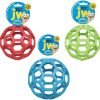 Pet Hol-ee Roller Dog Toy Puzzle Ball, Natural Rubber, Small (3 Inch Diameter), Colors May Vary