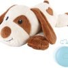 Puppy Heartbeat Toy, Dog Heartbeat Toy for Separation Anxiety Relief, Puppy Toy with Heartbeat Stuffed Animal Anxiety Calming Behavioral Aid Plush Toy for Dogs Cats Pets (White+)