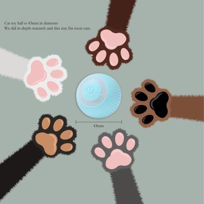 Smart Cat Toy, Gravity Smart Roller Ball, Interactive Cat Toys for Indoor,Automatic Pet Exercise Toys, Cats Stuff Automatic Cat Toy as Xmas Cat Gift Box