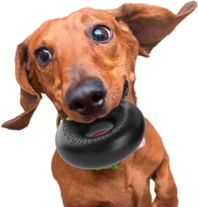 Dog Toys for Aggressive Chewers | Virtually Indestructible Dog Toys for Large Breeds Such as Pit Bulls | Heavy Duty Dog Toy | Black