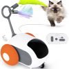 Cat Toys for Indoor Cats, Smart Interactive Cat Toy with 2-Speed Adjustment, Remote Control & USB Rechargeable Automatic Cat Exercise Toys for Bored Indoor Adult Cats Kittens (Blue)