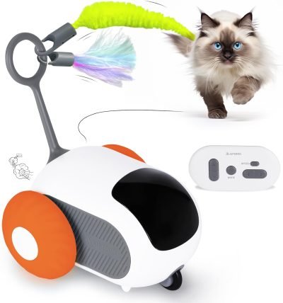 Cat Toys for Indoor Cats, Smart Interactive Cat Toy with 2-Speed Adjustment, Remote Control & USB Rechargeable Automatic Cat Exercise Toys for Bored Indoor Adult Cats Kittens (Blue)