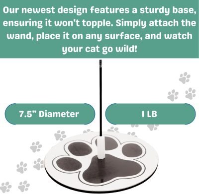 Cat Toys For Bored Indoor Adult Cats Any Surface Base Cat Wand Toy Cat For Stimulation Toys For Indoor Cats Cat Feather Toy Cat Feather Wand Cat Toy Wand Juguetes Para Gatos Activos Juegos Para Gatos