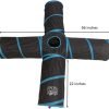 Premium 4 Way Cat Tunnel. Extra Large 12 Inch Diameter and Extra Long. A Big Collapsible Play Toy. Wide Pet Tunnel Tube for Rabbits, Kittens, Large Cats, and Dogs.