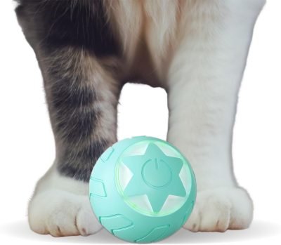 Smart Cat Toy, Gravity Smart Roller Ball, Interactive Cat Toys for Indoor,Automatic Pet Exercise Toys, Cats Stuff Automatic Cat Toy as Xmas Cat Gift Box