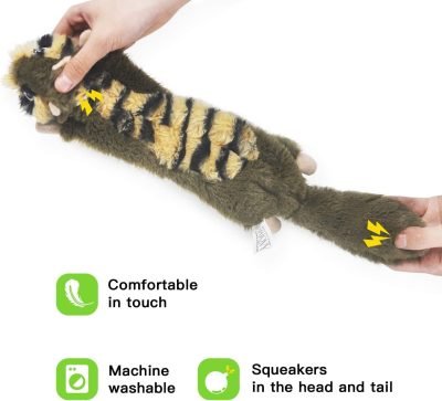 61mbTDyXUaL._AC_SL1488 Dog Squeaky Toys No Stuffing 6 Pack Dog Toys Crinkle Dog Toys for Small Dogs Durable Dog Chew Toys Plush Cute Animals Natural Puppy Toys for Teething Pet Toys Squeak