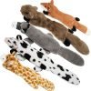 Dog Squeaky Toys, 5 PCS Crinkle Plush Dog Toys, No Stuffing Dog Toys for Small Medium Large Dogs, Stuffless Puppy Toys for Boredom