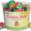 Cat Crinkle Balls 1.5 Inch (50-Pack) - Mini Crinkle Cat Toys for Indoor Cats - Multi-Color Cat Crinkle Toy - Canadian-Made Crinkle Balls for Cats