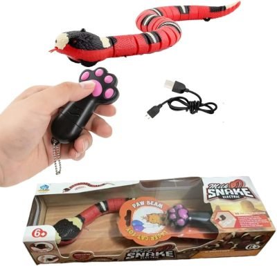 Interactive Cat Toys - Cat Laser & Fake Snake - Smart Sensing, Rechargeable Slithering Serpent - Laser Light Pointer - Cat Toy Set for Pets, Kittens, Dogs