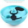 Cat Interactive Food Dispenser Toy, Tumbler Cat Toy Ball Snack Dispenser Dual Rolling Balls & Detachable Wand Slow Feed for Cat Kitty Puppy, Dogs Cats Playing & Training, Green