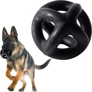 Ring Ball - Lifetime Replacement - Medium & Large Breeds - Ultra Durable Dog Toy for Aggressive Chewers - Chew, Tug, & Fetch - 5.5"