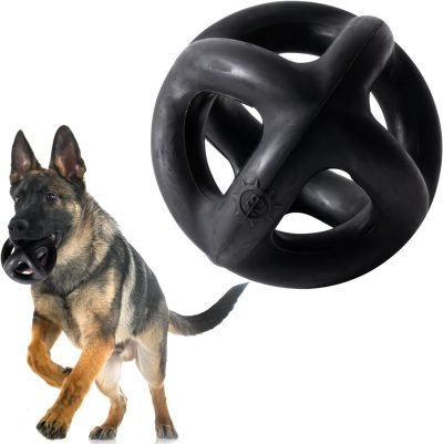 Ring Ball - Lifetime Replacement - Medium & Large Breeds - Ultra Durable Dog Toy for Aggressive Chewers - Chew, Tug, & Fetch - 5.5"