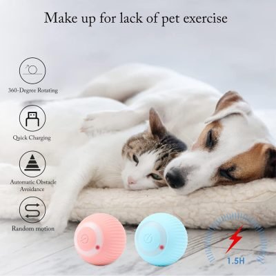 Smart Cat Toy, Gravity Smart Roller Ball, Interactive Cat Toys for Indoor,Automatic Pet Exercise Toys, Cats Stuff Automatic Cat Toy as Xmas Cat Gift Box