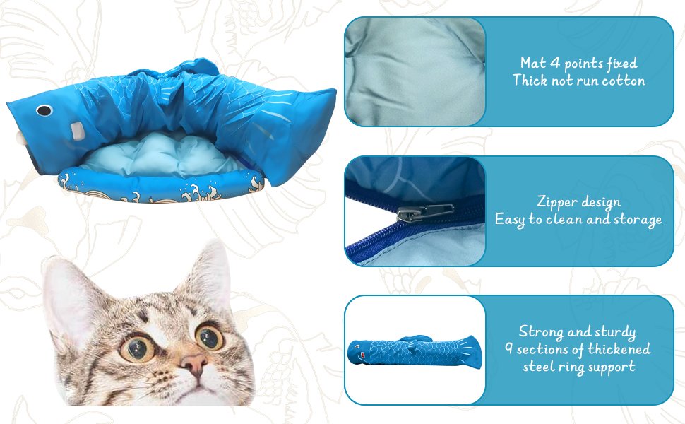 cat tunnel soft bed