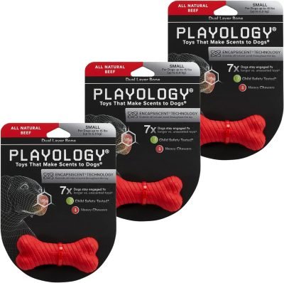 Layer Bone Toy for Large Dogs (35lbs & up) - Engaging All-Natural Sweet Potato Scented Durable Dog Chew Toy for Heavy Chewers - Easy to Clean - Interactive & Non-Toxic