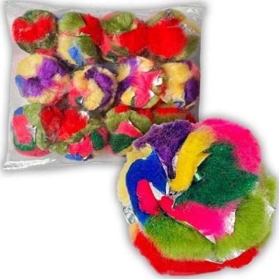 Cat Crinkle Balls 1.5 Inch (50-Pack) - Mini Crinkle Cat Toys for Indoor Cats - Multi-Color Cat Crinkle Toy - Canadian-Made Crinkle Balls for Cats