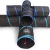 Premium 4 Way Cat Tunnel. Extra Large 12 Inch Diameter and Extra Long. A Big Collapsible Play Toy. Wide Pet Tunnel Tube for Rabbits, Kittens, Large Cats, and Dogs.