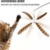 Cat Wand Toy Refills Natural Feathers Replacement Teasers, 4Pcs Different Senses Replacement Teasers Arouse Cat Desire to Hunt