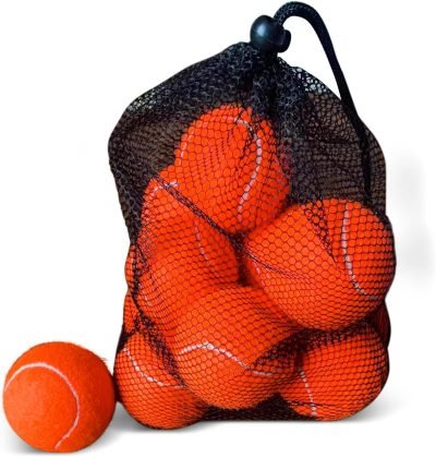 Tennis Balls, 12 Pack Advanced Training Tennis Balls Practice Balls, Come with Mesh Bag for Easy Transport, Good for Beginner Training Ball