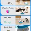 3 in 1 Smart Cat Toys, Interactive Cat Roly Poly Toy, Electric Indoor Kitten Toys, Fluttering Butterfly,Random Whack-A-Mole Mice, 1 Pcs Catnip Balls,Auto On/Off (Blue)
