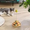 Cat Toy Roller, 3-Level Turntable Ball Tower with 8 Colorful Balls & 1 Bell, Interactive Kitten Fun Mental Physical Exercise Puzzle Kitten Toys