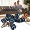 Cat Tunnel for Indoor Cats, 2 Way/3 Way/4 Way/5 Way Cat Tubes and Tunnels Collapsible S-Shape Small Animal Tubes Kitty Tunnels Interactive Maze Cat Toy for Kitten Rabbit Ferret - 5 Way