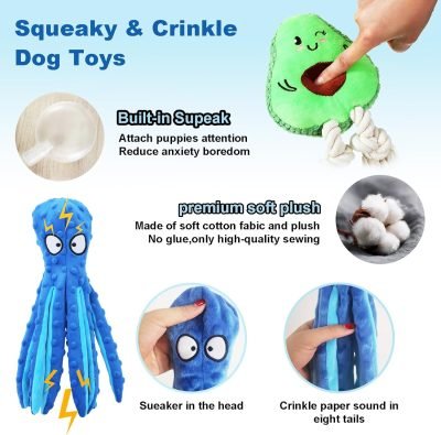 Dog Puppy Toys for Teething,20 Pack Puppies Teething Chew Toys for Boredom,Dog Chew Toys with Rope Toys,Treat Balls and Squeaky Dog Toys for Small Dog