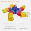 Cat Tunnel for Indoor Cats Large, with Play Ball S-Shape 5 Way Collapsible Interactive Peek Hole Pet Tube Toys, Puppy, Kitty, Kitten, Rabbit (Multicolor)