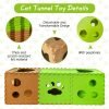 Cat Play Tunnel 14 Pcs DIY Foldable Cat Hideaway Cave with Interactive Peek Hole Felt Kitten Play Tubes and Tunnels for Indoor Cats Up to 20lb