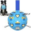 Dog Toys Soccer Ball with Straps, Interactive Toys for Tug of War, Puppy Birthday Toy, Dog Water Toy, Dog Balls for Small & Medium Dog (6 Inch)