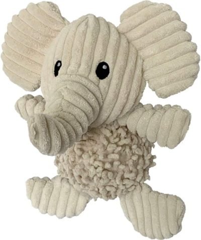 71BnMF7NOUL._AC_SL1500 Durable Natural Nubby Plush Dog Toys with Squeaker and Crinkle Paper in Multi-Size (Natural Octopus - L, 18 Inch), All Breed Sizes
