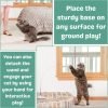 Cat Toys For Bored Indoor Adult Cats Any Surface Base Cat Wand Toy Cat For Stimulation Toys For Indoor Cats Cat Feather Toy Cat Feather Wand Cat Toy Wand Juguetes Para Gatos Activos Juegos Para Gatos