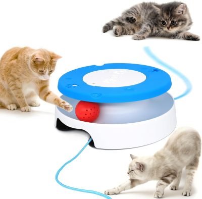 Cat Toy, Interactive Cat Toys for Indoor Cats, Automatic Cat String Toy for Cat Exercise, Fit for Most Cats (Blue)