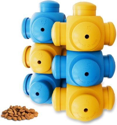 Dog Puzzle Toys for Boredom, Chew Teething and Treat Dispensing for Smart Medium to Large Dogs - IQ Mental Enrichment Toys (6 Pack)