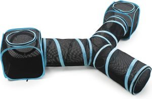 Cat Furniture Tent for Indoor and Outdoor Playpen Portable Cat Tunnels, Outdoor Kennel (2 Cube + 3-Way Tunnel)