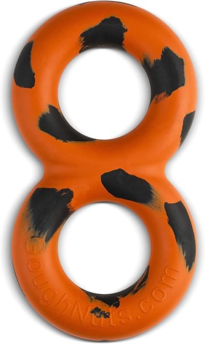 Dog Toys for Aggressive Chewers | Virtually Indestructible Pull Toy for Breeds such as Pit Bulls and German Shepherds | Heavy Duty Tug Dog Toy | Medium | Orange
