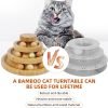 Cat Ball Track Toy,Kitty Toys Roller,3-Level Ball Tower with 9 Removable Balls,Interactive Cat Toy, DIY Circle Fun Toy for Kitten Mental Physical Exercise