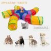 Cat Tunnel for Indoor Cats Large, with Play Ball S-Shape 5 Way Collapsible Interactive Peek Hole Pet Tube Toys, Puppy, Kitty, Kitten, Rabbit (Multicolor)