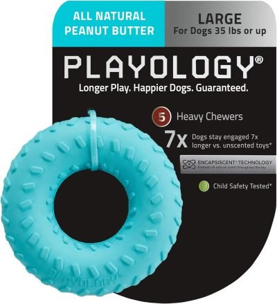 Layer Ring Toy for Large Dog (35lbs & up) - Engaging All-Natural Cheddar Cheese Scented Durable Dog Chew Toys for Aggressive Chewers - Easy to Clean - Interactive & Non-Toxic